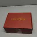 COLETER Women's Platform Chunky Heels Ankle Strap Block Heeled Sandals Party Wedding Shoes (7, Gold)