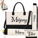 4Pcs Crossbody Mahjong Tile Bag Set for American Tiles and Racks, Large