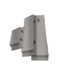 Wall Ledge and Shelf, Set of 3, White