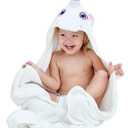 HIPHOP PANDA Hooded Towel - Rayon Made from Bamboo, Bath Towel with Bear Ears for Newborn, Babie, Toddler, Infant - Absorbent Large Baby Towel - Unicorn, 30 x 30 Inch