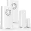 Wireless Door Chime for Business Entering, Door Open Alarm for Kid/Toddler Home Safety (500ft Range 51 Ringer) Door Dinger Buzzer Alert, 2 Receivers +1 Sensor