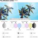 LVIOE Polarized Rectangle Sunglasses for Women Men Trendy Retro Fashion Sun Glasses UV400 Protection.