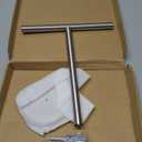 Bath Hand Towel Holder Standing, 13 Inch T-Shape Towel Bar Rack Stand, SUS304 Stainless Steel Brushed Finish,Tower Bar for Bathroom Kitchen Vanity Countertop (Silver)