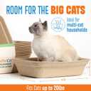 CallieCo Disposable Cat Litter Boxes - Portable Biodegradable Travel Litter Box for Cats, Sturdy and Durable Kitty Poo Box, Leak-Resistant Cat Tray Liners, Easy-Grip Rim, Large - 6 Pack