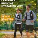 NOOLA Running Vest for Women Men, Lightweight Hydration Vest with Dual 500ML Soft Flasks, Water Backpack Hydration Pack, Adjustable Running Tail Chest Bag for Hiking Race Marathon Cycling