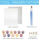 Reofrey Framed Paint by Numbers Kit for Adults & Beginner - 4Pcs 8x12Inch Canvas Architectural Landscape Paint by Numbers - Educational & Creative Art Set for Beginners - Perfect for Home Decoration