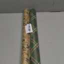 2 Rolls Christmas Wrapping Paper - 17 Inch × 49.2 Feet Per Roll, Green Recyclable Kraft Xmas Wrapping Paper Roll for Kids Christmas Gift Box Birthday Party Decoration