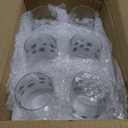 Maxcheck 6 Pcs Snowflake Winter Glass Set 18 oz Winter Stemless Glasses with Silver Snow Designs for Christmas Party Wedding Present Holiday Party Gift(Snowflake)