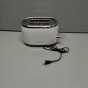 MELLERHOME Retro Toaster 2 Slice, 7 Browning Levels, 3 Functions (Reheat, Defrost, Cancel), Stainless Steel Features, Removable Crumb Tray, Under Base Cord Storage, White Toaster Kitchen Appliances