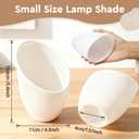 5 Pcs Plastic Lampshade 1.57inch/40mm Hole Lamp Shade Replacement Cover for Multi Head Stand Up Lamp Home Bedroom - White