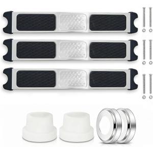 3 Pack 20 Inch Stainless Steel Pool Ladder Steps Replacement Fits for 1.5 Inch Pool Ladder, Non Slip Swimming Pool Ladder Rung with Bolts & Escutcheon & Bumpers for Inground and Above Ground Pools