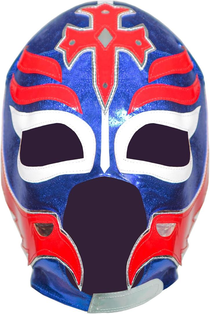 Genuine Mexican Luchador Mask (Pro-Fit Adult Size) | Authentic Lucha Libre Wrestling Mask | Made in Mexico | Royal Blue