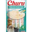 INABA Churu Cat Treats, Grain-Free, Lickable, Squeezable Creamy Pure Cat Treat/Topper with Vitamin E & Taurine, 0.5 Ounces Each Tube, 4 Tubes, Chicken with Crab Recipe (EXP 11/06/26)