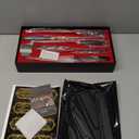 MOSFiATA 5 PCS Chef Knife Set, German High Carbon Stainless Steel Kitchen Knife Set with Sharpener Rod5PCS Blade Guard,Wood Handle Knives Set for Kitchen with Gift Box