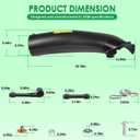 Yoursme 592866501 Bagger Attachment Lower Chute for Husqvarna Craftsman 42" Mower, Lawn Tractor Lower Bagger Chute Replace for C342B C42C QC342A QC42A QC42B QCT342 Grass Catchers