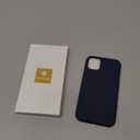 Miracase Designed for iPhone 11 Phone Case, with Screen Protector, Liquid Silicone Gel Rubber Full Body Drop Protection Shockproof Cover Phone Case for iPhone 11 6.1 inch, Navy Blue