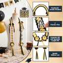 Yinder Graduation Leis 2026 Money Leis with Cash Holder 48 Inch Grad Ribbon Lei Class of 2026 Double Braided Necklace DIY Money Graduation Gift for Congrats Graduates Senior(Black and Gold)