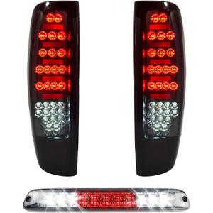 All-in-One LED Tail Light + 3rd Third Brake Cargo Lamp for Chevy Colorado(2004-2012), GMC Canyon(2004-2012).Upgraded Version Rear Taillight and High Mount Stop Light Assembly