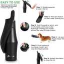 27 OZ Dog Water Bottle Portable Stainless Steel Convenient Pet Water Dispenser, Leak Proof Puppy Travel Water Bowl for Dog Outdoor Walking, Hiking, Perfect Size For All Dog Breeds, Whole Black (1-Pack)