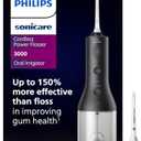 Amazon.com: Philips Sonicare Cordless Power Flosser 3000 - Water Flosser with Innovative Quad Stream Technology, Oral Irrigator with 2 Flossing Modes and 3 Pressure Levels, IPX7 Waterproof, Black, HX3826/23