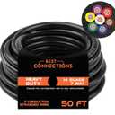 7 Way Trailer Wire (50 Feet)  Heavy Duty 14 Gauge 7 Conductor Insulated Cable  Durable, Weatherproof, Color-Coded 7 Way Trailer Wiring Extension for RV Trailer and Automotive