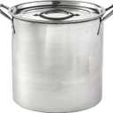 IMUSA USA Stainless Steel Stock Pot with Lid 16-Quart, Silver