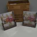 RLAVBL 5x7 Picture Frame Set of 2, Rustic Glass Photo Frames with Base for Tabletop Display