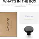 Ravinte 25 Pack Drawer Pulls 1-1/4 Inch Kitchen Cabinet Knobs Solid Round Dresser Drawer Knobs Matte Black Dresser Knobs Drawer Knobs Simple Cabinet Hardware for Cupboard Drawer Pulls