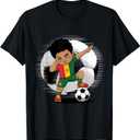 Dabbing Kid Soccer Bolivian Flag Bolivia Roots Bolivia T-Shirt