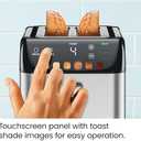 Chefman Smart Touch 2 Slice Digital Toaster, 6 Shade Settings, Stainless Steel with Extra-Wide Slots, Thick Bread and Bagel, +10, Defrost, Removable Crumb Tray