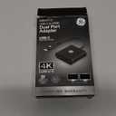 GE USB-C to Dual HDMI Adapter 4K @60hz, Type C to HDMI Converter, Display, Splitter and USB C Pass-Through Supports Extended Display of Dual Monitors, for Laptop, Desktop, Tablet, Gray, 81661