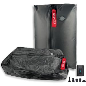 Airback Bag Vacpack,Vacuum Seal Bags for Clothing Travel,Compression Packing Cubes with Pump,Space Saver Bags for Suitcase,Waterproof Sealer Bags with Zipper (Large + Large)