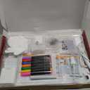 LED Note Board with Colors, 13.7"X10" 6 Modes & 8 Colors Acrylic Dry Erase Boards with Light, Include Adapter, Hanging Chain, Led Drawing Board for Kids with Stand,7 Markers, Spray Bottle