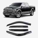 DYRDINSHOW 94109 Window Visor Rain Guard Tape-On for 2009-2018 Ram 1500, 2019-2023 Ram 1500 (Classic Body Only), 2010-2023 Ram 2500 & 3500 Mega/Crew Cab Vent Deflectors