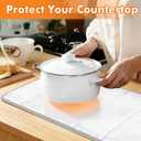 35.415.4 in Heat Resistant Mat for Food Warming Mats, Heat Resistant Mats for Countertop Reflects 95% of Heat, Waterproof and Oilproof Hot Pad With Non-slip Bottom for Air Fryer, Coffee Maker, Oven