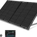 Renogy 100 Watt 12 Volt Portable Solar Panel with Waterproof 20A Charger Controller Foldable 100W Solar Suitcase with Adjustable Kickstand for Power Station, 100W Panel-20A Controller, Black is