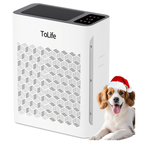 Tolife Air Purifier Large Room, HEPA Air Purifiers for Home Pets Hair with Washable Filter, Air Cleaner for Bedroom up to 1095 Ft² Dust Smoke Odor, Sleep Mode, Timer, White