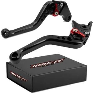 RIDE IT FOREVER Short Brake Clutch Levers for CBR500R/CB500F/X 2013-2021,GROM 2014-2025,CBR250R 2011-2013,CBR300R CB300F/FA 2014-2022,CB400F/CB400R 2013-2020-Black