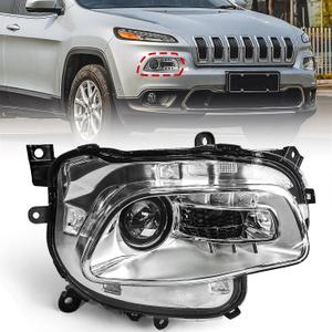 Huray Right Headlight Assembly for Jeep Cherokee 2014-2018
Only for Halogen Type White OE Head Lamp Replacement Passenger Side