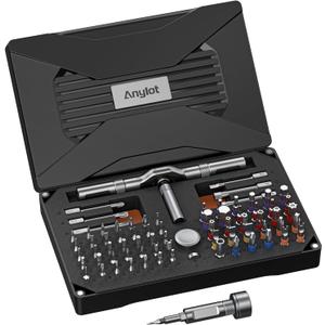 74 in 1 Magnetic Ratchet Screwdriver Set - T Handle Ratchet Screwdriver with S2 Steel Bits, Detachable Design & Storage Case, Precision Repair Tool Kit for Electronics, Furniture, Bicycle, Watch, DIY