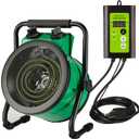 Greenhouse Heater with Digtal Thermostat, 1500W Electric Greenhouse Heaters, Fast Heating with Overheat Protection, Grow Tent Heater for Green House, Outdoor, Patio, Flower Room, Green