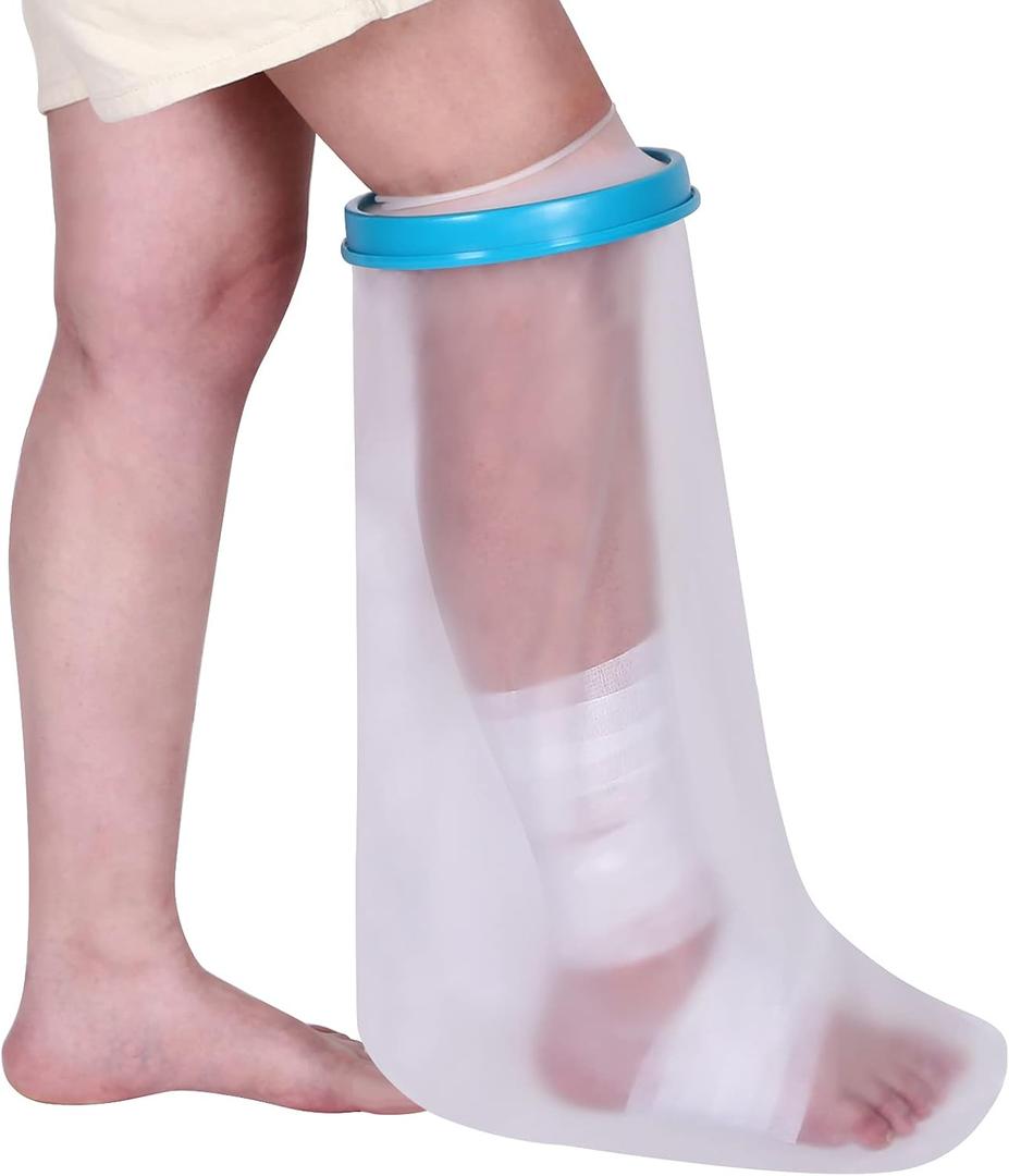 100% Waterproof Cast Shower Cover Leg Cast Cover for Showering After Surgery, Cast Cover Leg Adult, Foot Shower Bag Cast Bag Cast Protector to Keep Wound & Bandages Dry