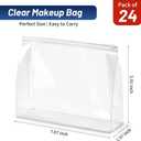 Ohuimrt 24 PCS Mini Clear Makeup Bags Bulk 7.9" x 5.9"x 2" Small Waterproof Travel Toiletry Bags Plastic Organizer Pouches with Zipper for Cosmetics, Swimsuit, Bikini, Women Men Vacation