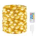Minetom Fairy Lights with Remote, 66 Feet 200 Led Firefly String Lights Plug in for Bedroom Home Wall Ceiling Christmas Tree Wreath Craft Wedding Party Indoor Outdoor Decoration, Warm White