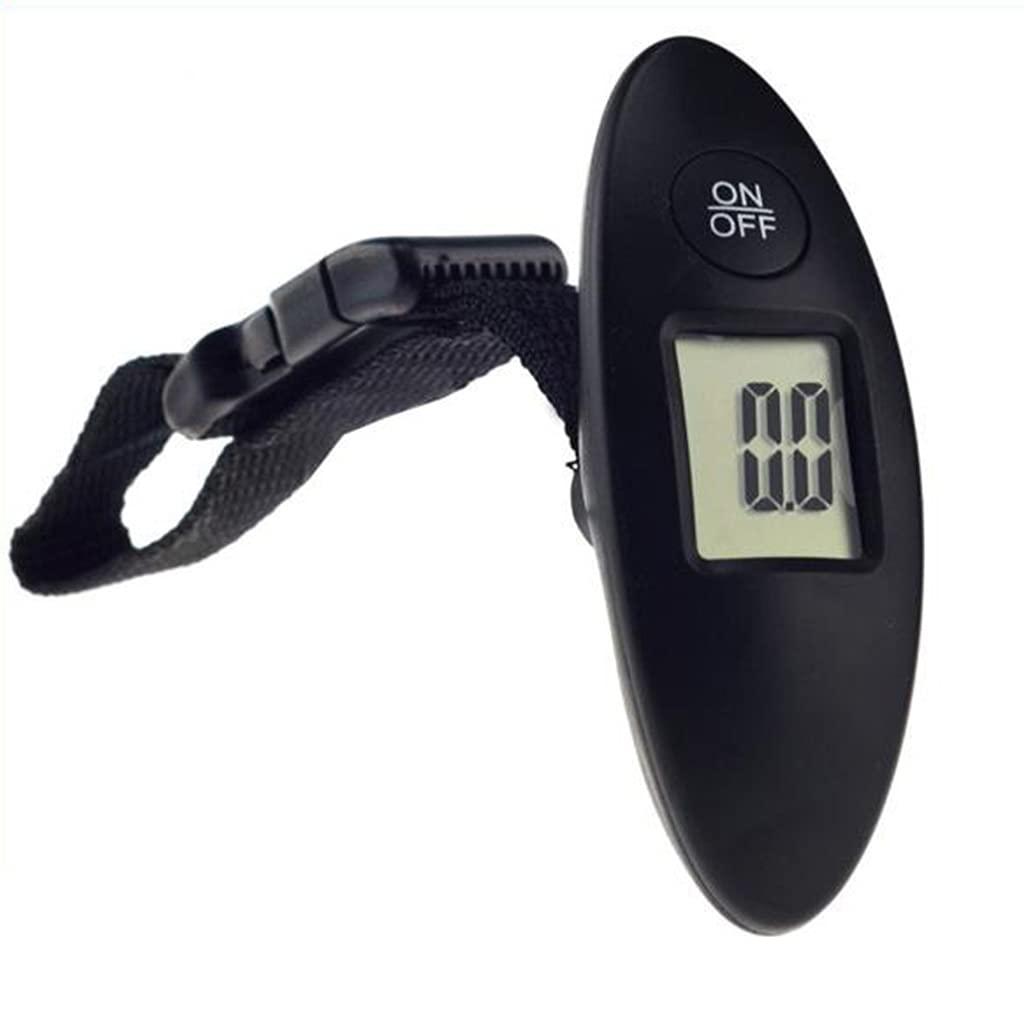 Luggage Scale Digital Portable Handheld Suitcase Weight Travel with Rubber Paint LCD Display Household Outdoor, Black