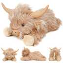 JellyMallow Highland Cow Weighted Stuffed Animals 5lbs 22in, Cute Weighted Plush Highland Cow Stuffed Animal Cattle Plushies Ideal Gifts for Kids and Adults