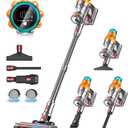 REBANIC Cordless Vacuum Cleaners for Home,8-in-1/65Min/600W/48Kpa Powerful Suction,Self-Standing Cordless Stick Vacuum Cleaner,Lightweight Anti-Tangle Rechargeable Vacuum for Floor/Carpet/Pet Hair/Car