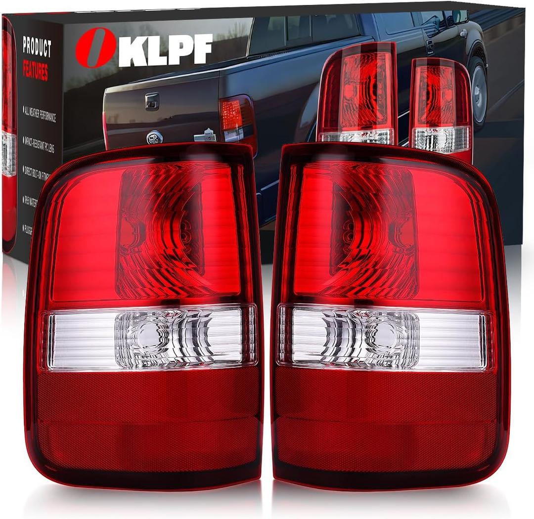 OKLPF Rear Brake Tail Light Compatible With 2004 2005 2006 2007 2008 Ford F150 F-150 Replacement Red Taillight Assembly,Includes a Luxurious Box,Driver and Passenger Side