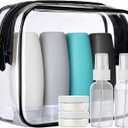 PACKISM TSA Approved Toiletry Bottles - 3 Pack 4oz Silicone Travel Bottles For Toiletries