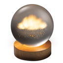 Merkury Innovations 3.15 inch diameter 3D Floating Cloud Crystal Orb Light, 1-pack